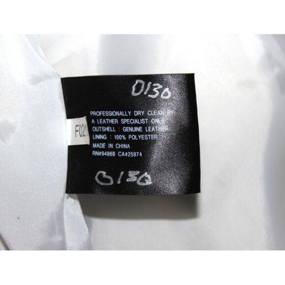 COLLECTION (European Brand) Genuine Leather Slim-Fit Cropped Moto Jacket, White - Picture 6 of 10